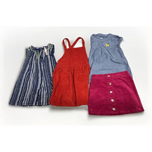 Girls Clothes Blue Dress, Corduroy Skirts, Chambray Top Size 4T Old Navy, Carter